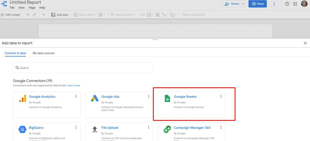 Google Data Studio Data Source